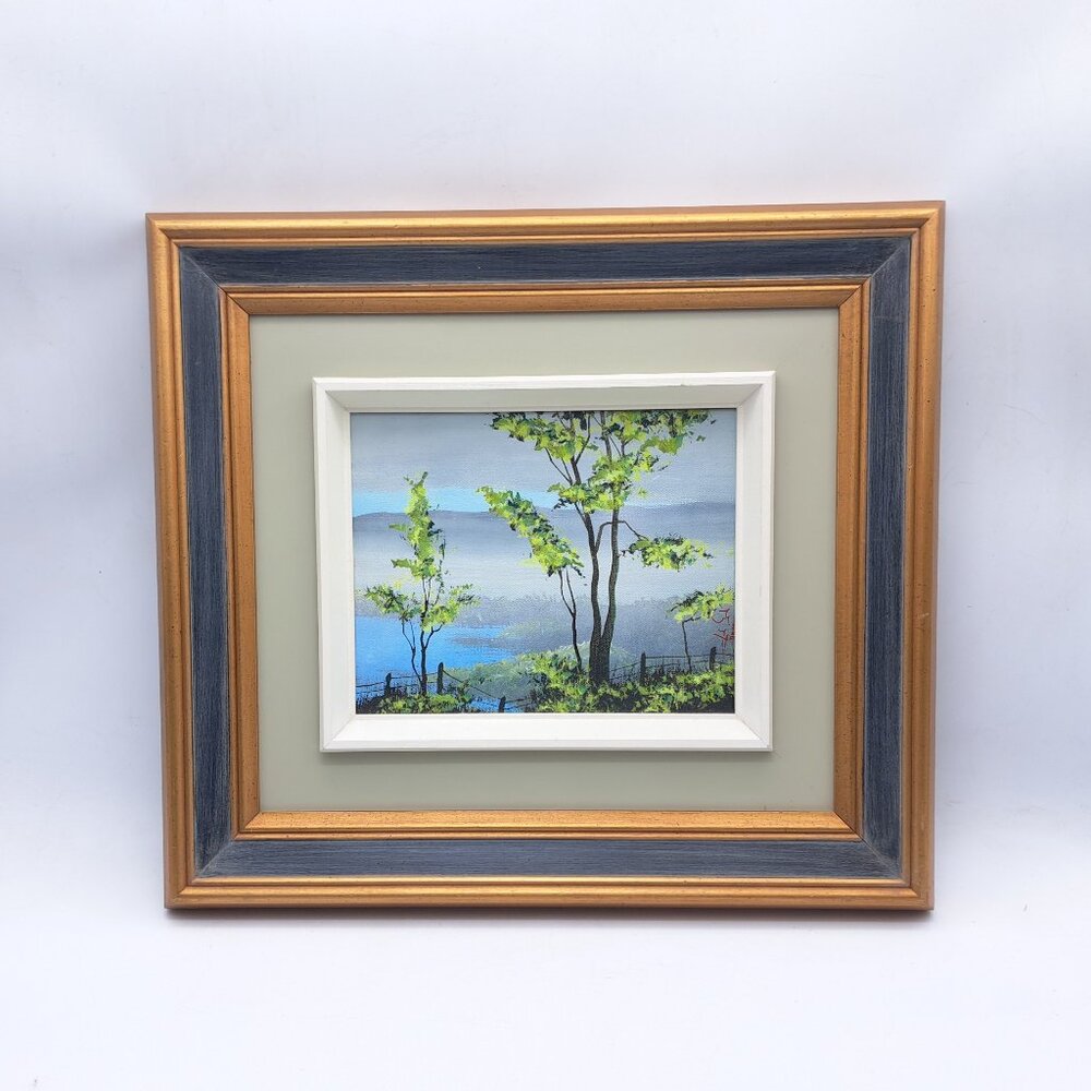 Painting Pres Des Hautes-Rives By Claude Genest With Certificate